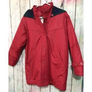 London Fog Red Plaid Accent Coat Size 2 Women’s